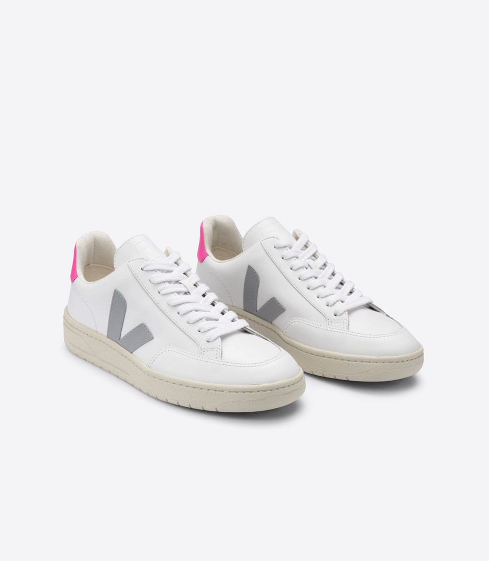 Veja Trainers Womens White - V-12 Leather - XYTR-69842